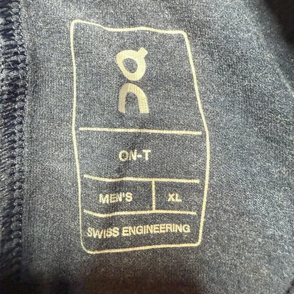 ON cloud Mens On T tee active‎ tops Short Sleeve T shirt Blue size XL - Picture 4 of 8